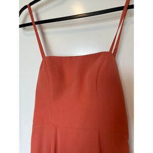 Azazie Sunset Orange A-Line Side Slit Chiffon Convertible Dress